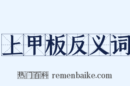 上甲板反义词是什么意思的图片